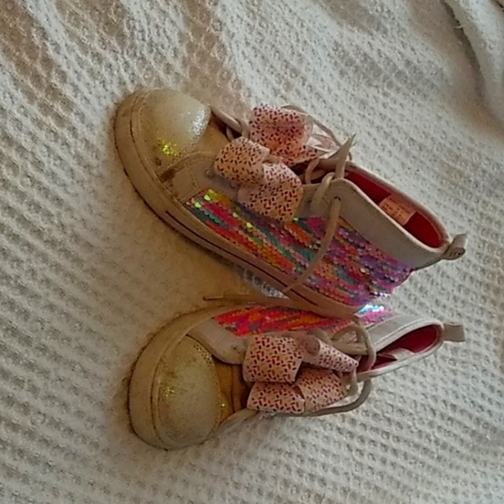 JoJo Siwa themed sequined high tip shoes